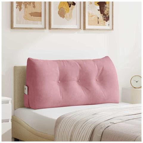 Cuscino per Schiena Rosa 100 x 24 x 50 cm Velluto - Foto 2