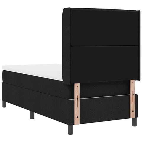 Letto a molle con materasso Nero 80 x 200 cm Tessuto - Foto 9