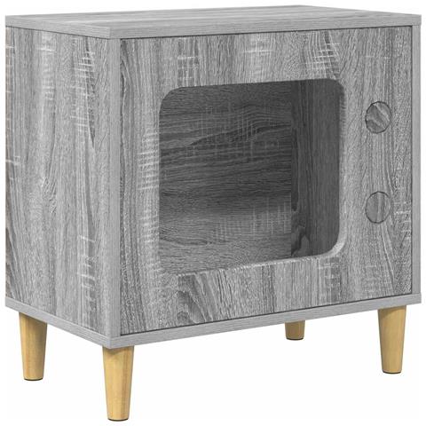 Casa per Gatti Grigio Sonoma 51 x 30 x 52 cm Legno multistrato - Foto 1