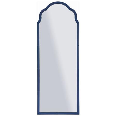 Specchio Da Parete Tangeri Ad Arco Con Cornice Specchio Blu 49x144 Cm - Foto 1