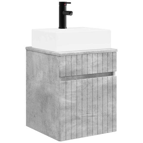 Mobile Lavabo da Parete Grigio Cemento 39 x 41 x 62,5 cm - Foto 1