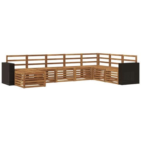 Set di divani da esterno 8 pcs Naturale - Foto 1