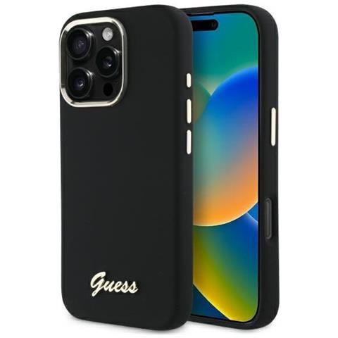 Custodia Iphone 16 Pro Max Guess Nera Con Logo - Una Scelta Affidabile. - Foto 1