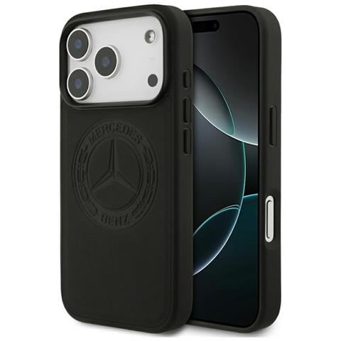 Custodia Per Iphone 17 Pro In Pelle Nera Mercedes - Foto 1
