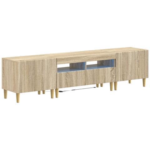 Mobile TV LED a 5 pezzi Rovere Sonoma Legno ingegnerizzato - Foto 1