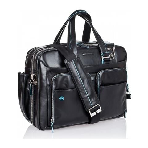 Borsa Espandibile Porta Pc E Porta Ipad / ipad®air Con Tasche Organizzate E Tasca Porta Ombrello Blue Square - Ca2765b2 - Foto 2