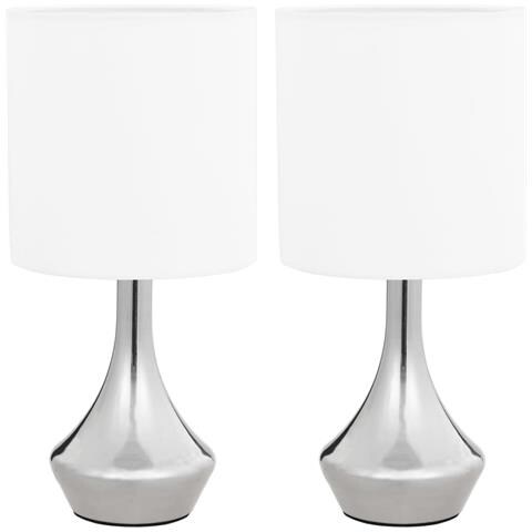 Lampade da Tavolo 2 pz Pulsanti Touch Bianche E14 - Foto 1
