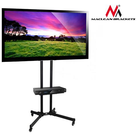 Sedia A Rotelle Per Tavolo Tv Professionale Max 55 Kg Vesa 600x400 Maclean Mc-661 - Foto 3