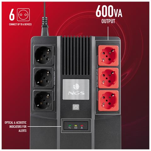 Ups Fortress Bunker Off Line 360w Avr 3 Protected Outputs + 3 Bypass - Foto 2