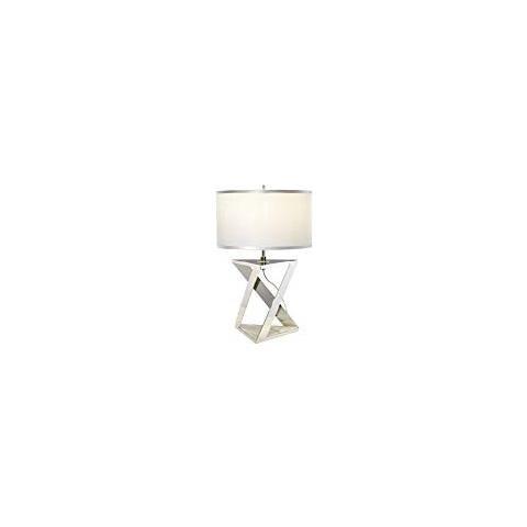 Elstead Aegeus - Lampada Da Tavolo 1 Luce Bianco, Nichel Lucido, E27 - Foto 2