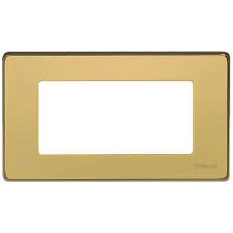 Placca 4 Posti Ottone Lucido Magic - 504/4a / ot - Foto 2