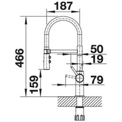 Miscelatore Cucina, Bocca Girevole 360ø, Doccetta Flessibile, Doppio Getto, Blanco Catris-s Flexo, Nero Opaco, Rubinetto A Cartuccia Ceramica - Foto 4