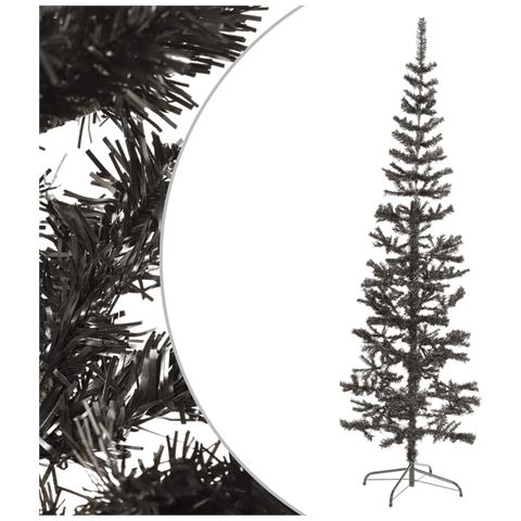 Albero di Natale Sottile Nero 210 cm - Foto 1