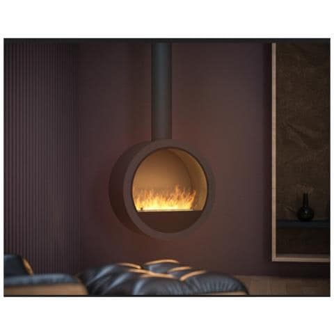 Biocamino Sospeso, Caminetto A Bioetanolo Da Sofitto, Incyrcle Black - Foto 2