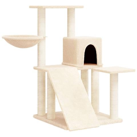 Albero Per Gatti Con Tiragraffi In Sisal Crema 82 Cm - Foto 1