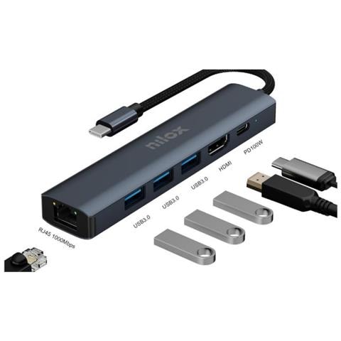 NXDSUSBC06 docking station per dispositivo mobile Grigio - Foto 1