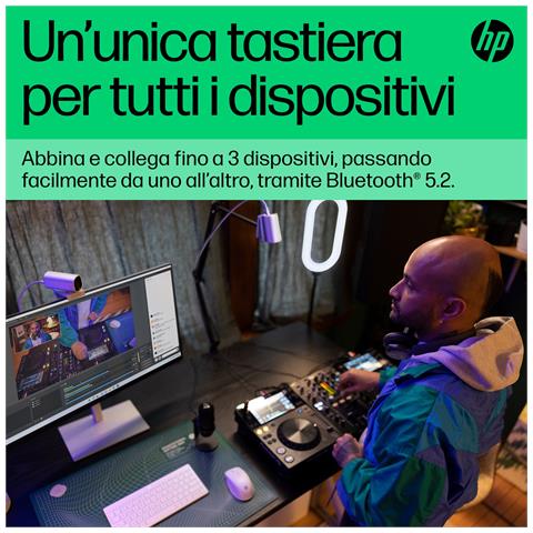 Tastiera Wireless 0196548516629 Colore Bianco - Foto 2