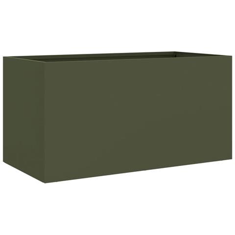 Fioriera Verde Oliva 62x30x29 cm in Acciaio - Foto 1