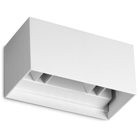 Applique Da Parete Contemporaneo Atom Alluminio Bianco Led 25w 3000k Ip54 - Foto 1
