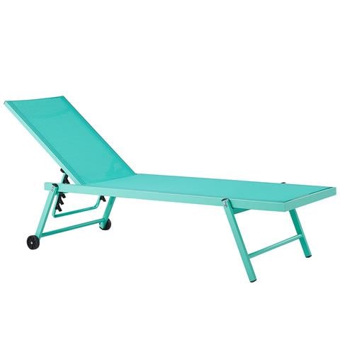 Lettino Da Giardino Metallo E Tessuto Azzurro Portofino - Foto 2