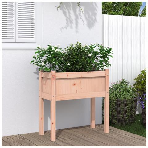 Fioriera Giardino Con Gambe 70x31x70 Cm Legno Massello Douglas - Foto 1