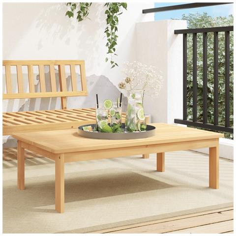 Tavolo Da Giardino 100x60x30 Cm In Legno Massello Di Acacia - Foto 1
