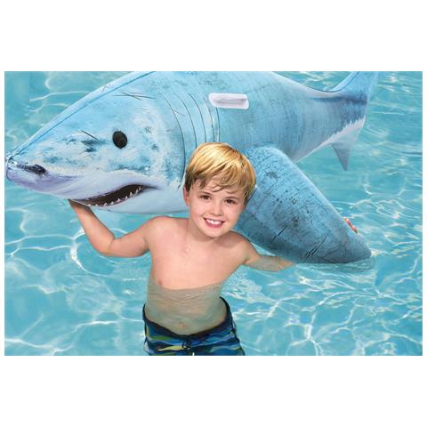 Squalo 3d Grande Cavalcabile Gonfiabile 183x102 Cm Bestway 41405 - Foto 8