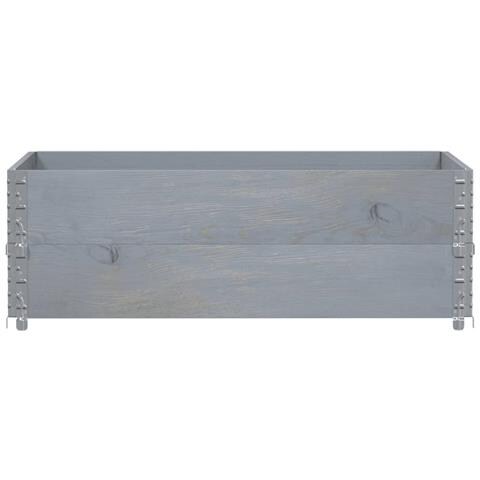 Paretali Per Pallet 2pz Grigi 120x80cm Legno Massello Di Pino - Foto 3