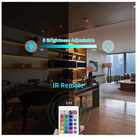 Striscia Luminosa A Led A 7 Colori Con Controllo Tramite App Bluetooth Per Lo Sfondo Della Tv Black 4 M - Foto 6