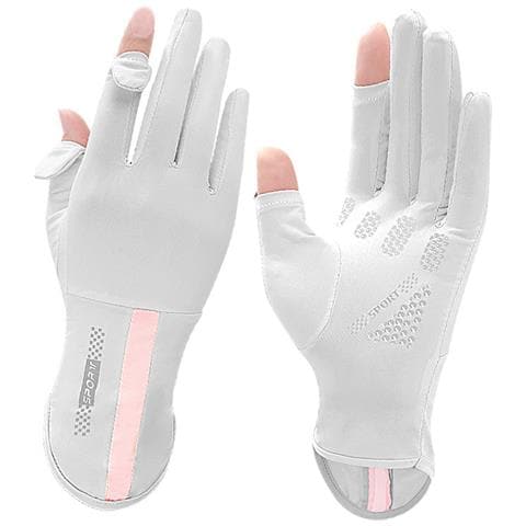 Guanti Rinfrescanti In Seta Ghiacciata Lightgrey - Foto 1