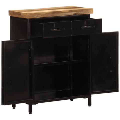Credenza 55x30x71 Cm In Legno Massello Di Mango - Foto 3