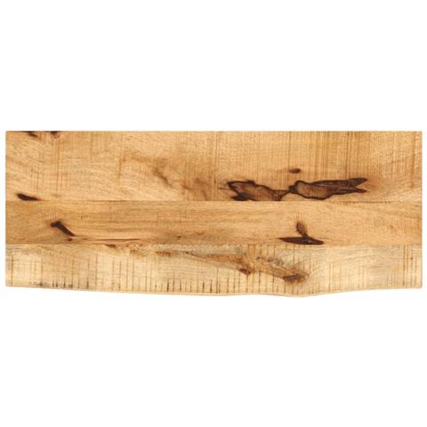 Piano Tavolo 90x40x2,5 Cm Bordi Vivi Legno Di Mango Grezzo - Foto 1