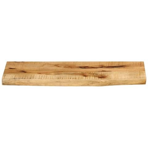 Piano Tavolo 90x40x2,5 Cm Bordi Vivi Legno Di Mango Grezzo - Foto 3