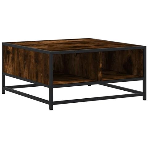 Tavolino Rovere Fumo 60,5x60,5x30 Cm In Truciolato E Metallo - Foto 10