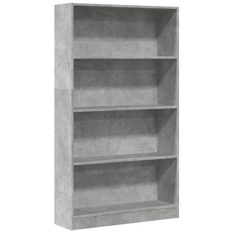 Libreria Grigio Cemento 80x24x143 Cm In Legno Multistrato - Foto 2