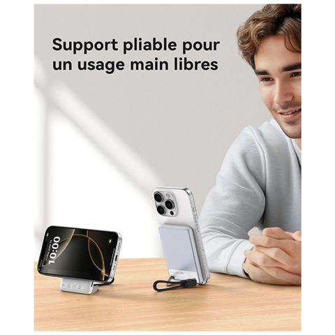 Powerbank Magnetico 5000mah Per Iphone Magpro Usb-c Ultra Fast, Bianco - Foto 2