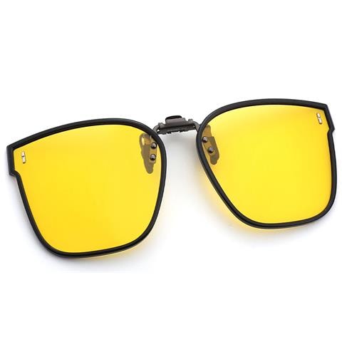 Occhiali Da Sole Clip-on Per Visione Notturna Con Montatura Nera E Custodia - Foto 1