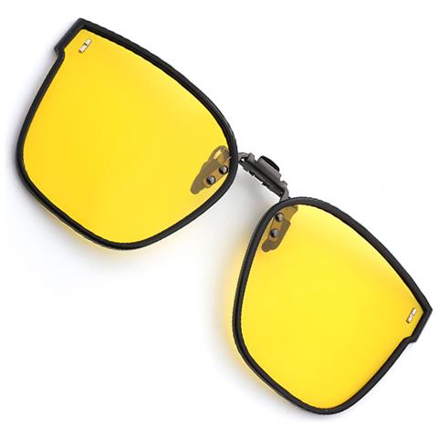 Occhiali Da Sole Clip-on Per Visione Notturna Con Montatura Nera E Custodia - Foto 2