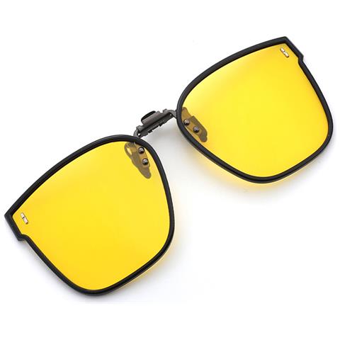 Occhiali Da Sole Clip-on Per Visione Notturna Con Montatura Nera E Custodia - Foto 3
