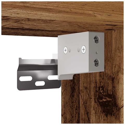 Set Mobili da Bagno 2 pz Legno Antico in Legno Multistrato - Foto 9