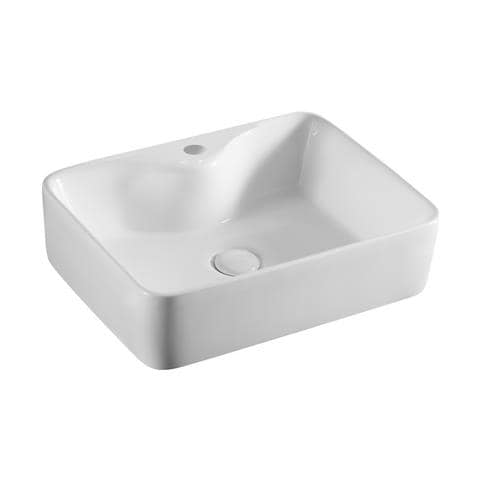 Lavabo Appoggio 49x38 Cm La34 Bianco - Foto 1