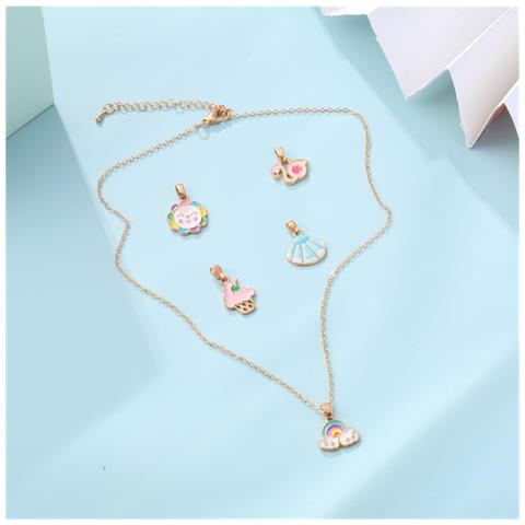 Collana Da Donna Argento 925 Farfalla Arcobaleno Pendente Lucido Regalo - Foto 2