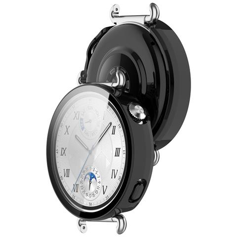 Custodia Protettiva In Pc + Vetro Temperato Compatibile Con Huawei Watch Gt6 41mm - Nero - Foto 2