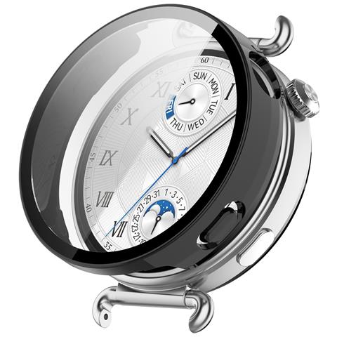 Custodia Protettiva In Pc + Vetro Temperato Compatibile Con Huawei Watch Gt6 41mm - Nero - Foto 6