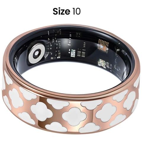 Anello Intelligente Taglia 10 Modello Ursa Con Motivo Geometrico E Custodia Di Ricarica - Foto 4