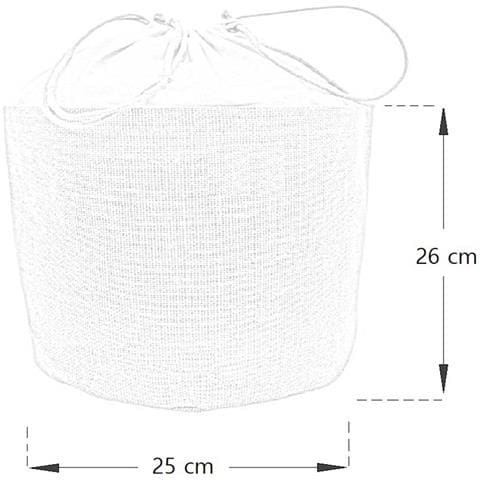 Set 10 Sacchi Tondi In Juta Con Chiusura A Cordoncino H 26 Cm X 25 Cm Resistenti - Foto 5