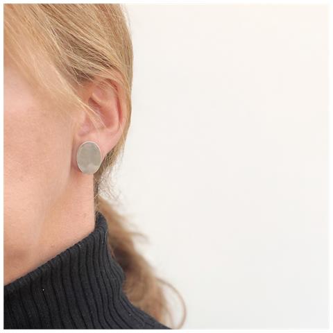 Ciondolo In Argento ""unique Silver"" Bottone Ovale In Argento 925 - Foto 2