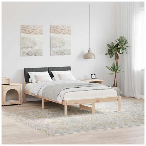 Struttura del Letto marrone e grigio scuro 120 x 200 cm - Foto 2