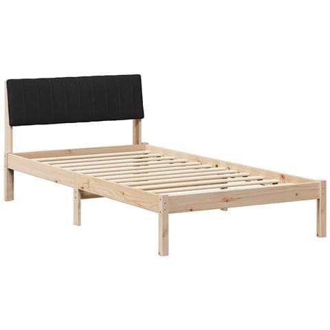 Struttura del Letto con testiera Marrone e nero 100 x 200 cm - Foto 1