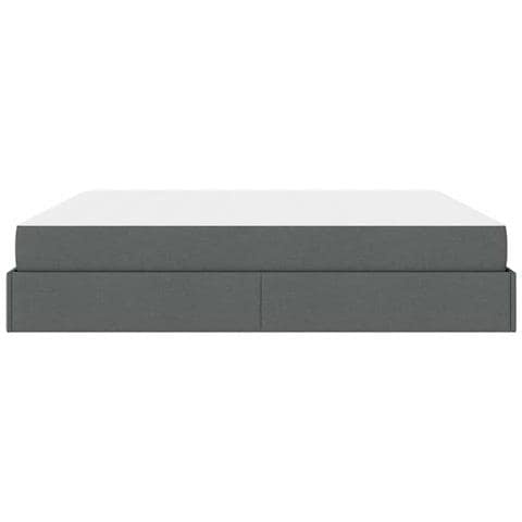 Struttura del letto Grigio scuro 200 x 200 cm Tessuto - Foto 7